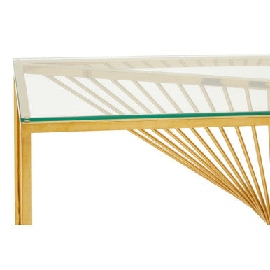 Amella Console Table With Gold Finish Frame