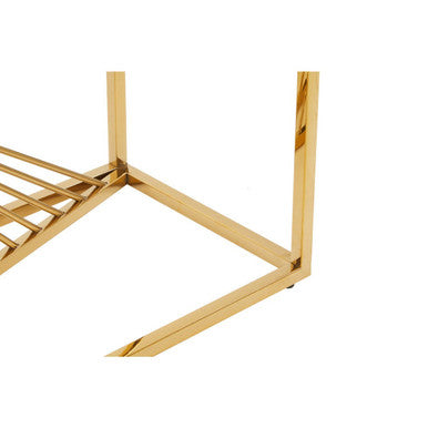 Amella Console Table With Gold Finish Frame