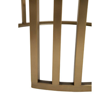 Alana Set of 2 Gold Base and Glass Top Round Nesting Coffee Tables