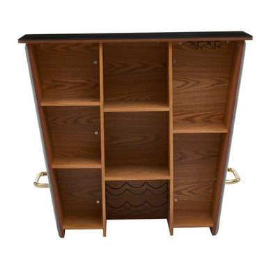 Sinatra Bar And Grey Velvet Stools Set