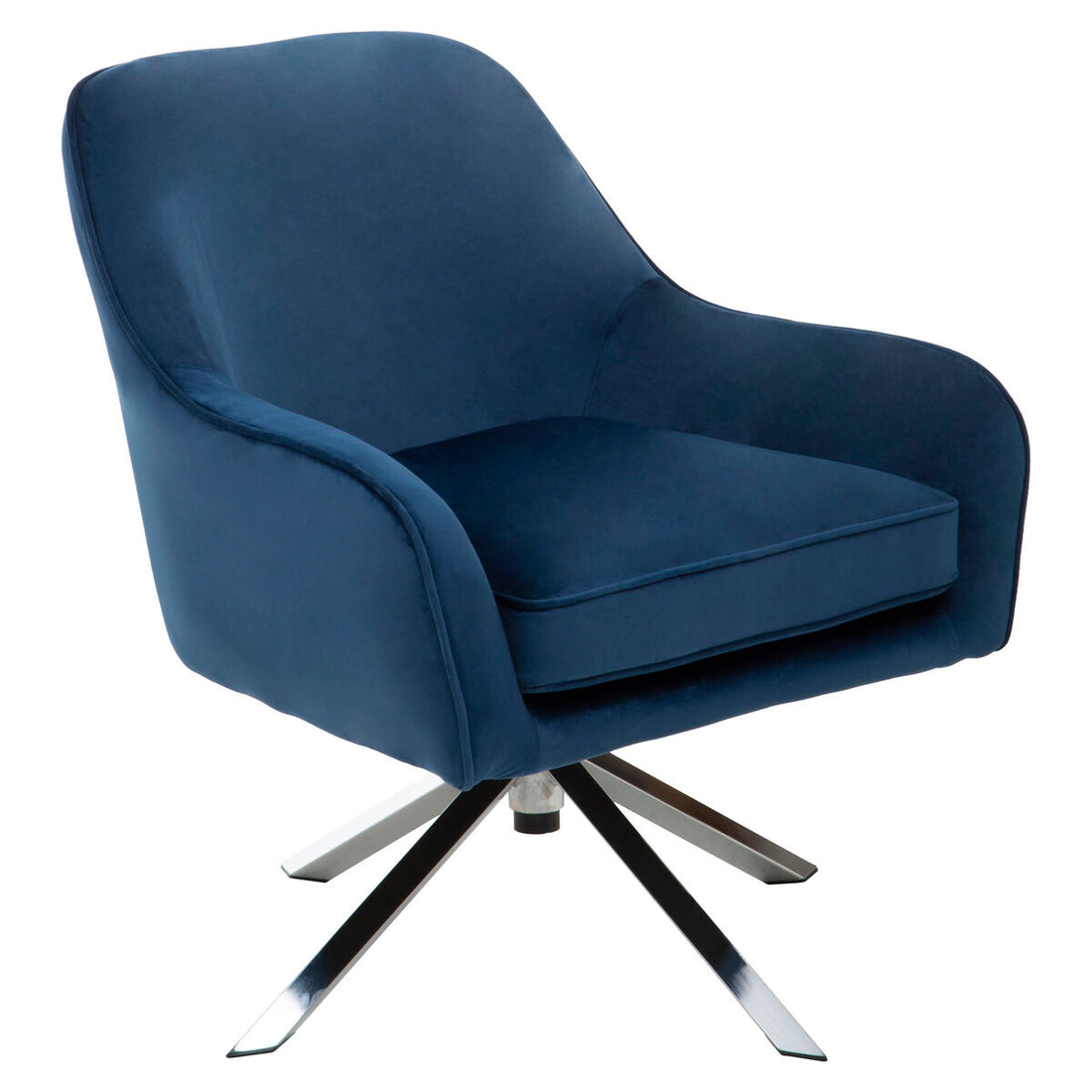 Avery Midnight Velvet Swivel Chair