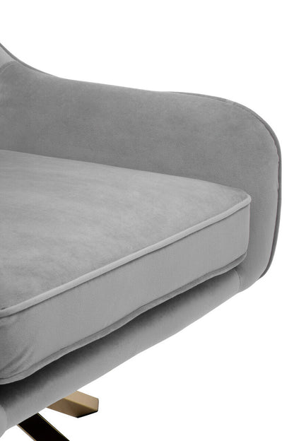 Avery Grey Velvet Chair