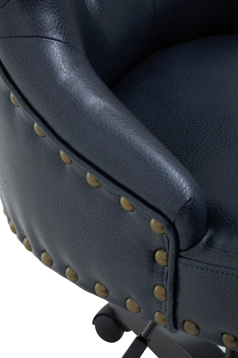 Walson Black Leather Effect Home Office Chair