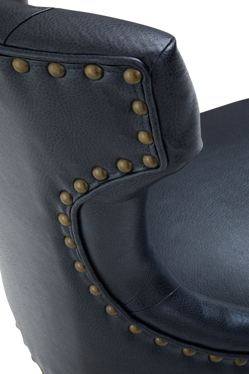 Walson Black Leather Effect Home Office Chair