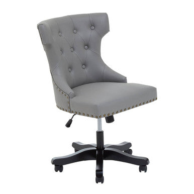 Walson Grey Leather Effect Home Office Chair
