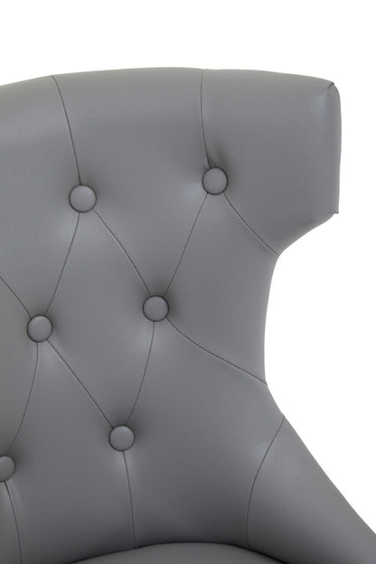 Walson Grey Leather Effect Home Office Chair