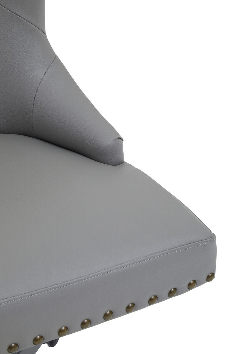 Walson Grey Leather Effect Home Office Chair