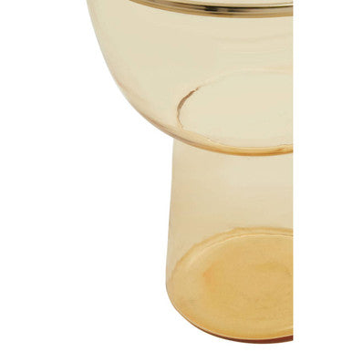 Martini Amber Glass Side Table
