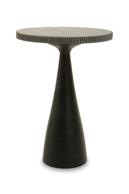 Martini Black Stone Top Side Table