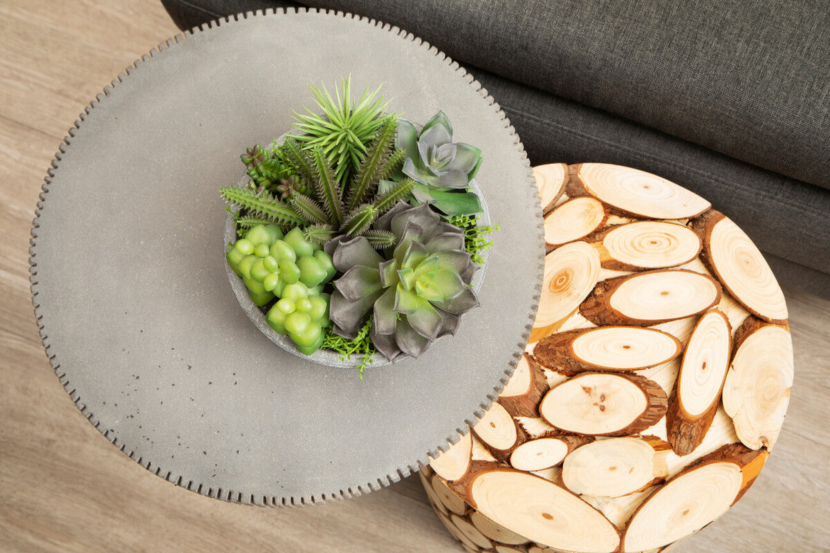 Martini Black Stone Top Side Table