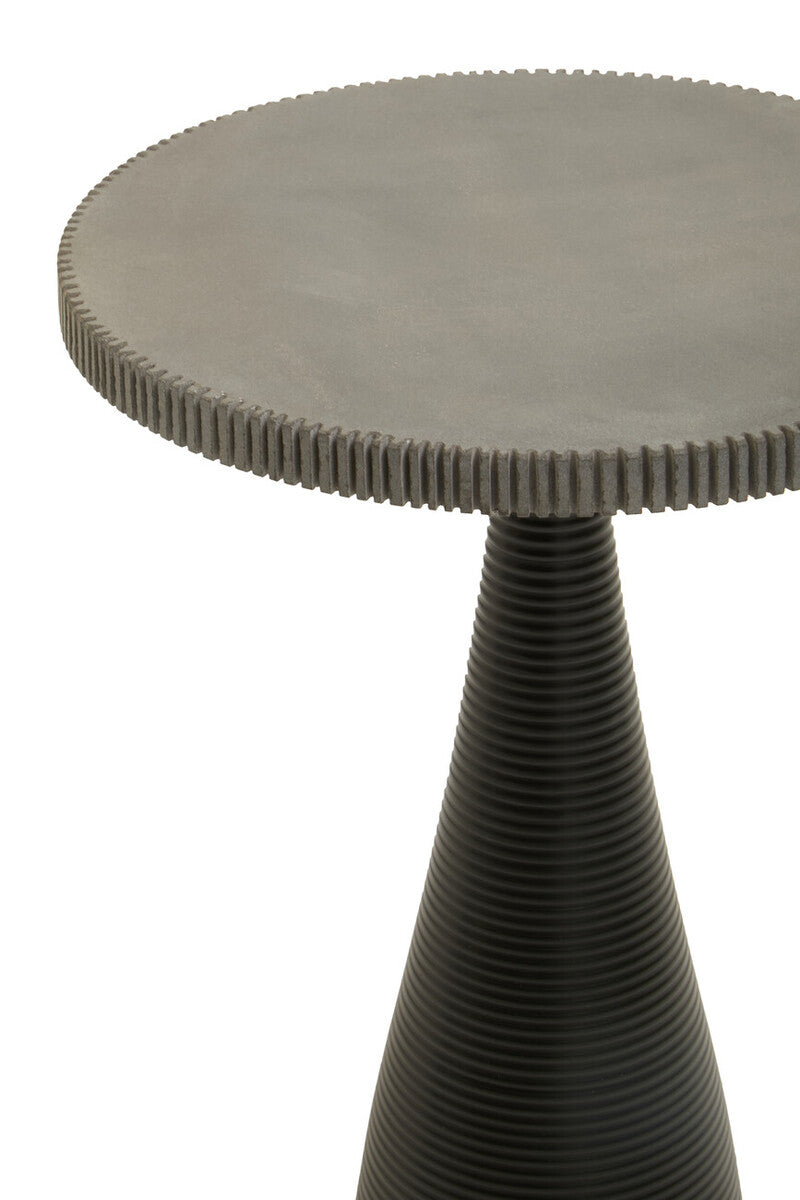 Martini Black Stone Top Side Table