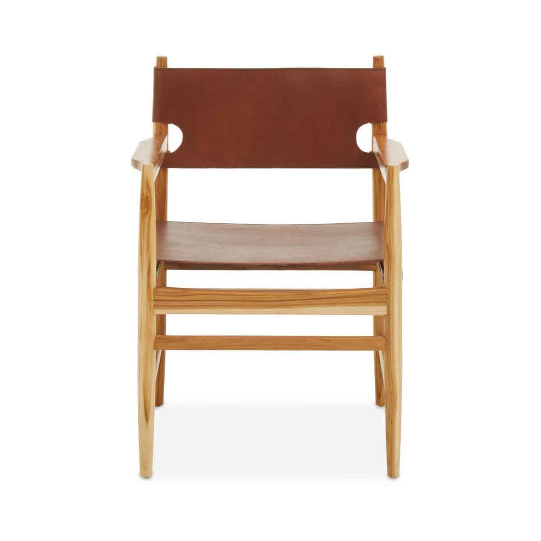 Kendari Antique Brown Leather Chair