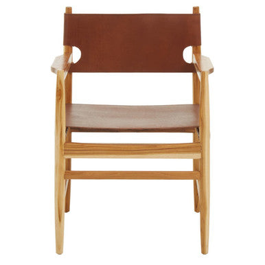 Kendari Antique Brown Leather Chair - Image 9