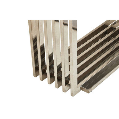 Moda White Faux Marble Console Table With Silver Finish Frame