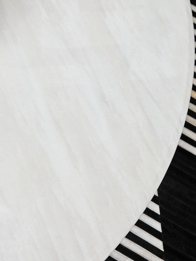 Moda White Faux Marble Top Dining Table - Image 4