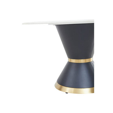 Moda White Faux Marble Top Dining Table - Image 5