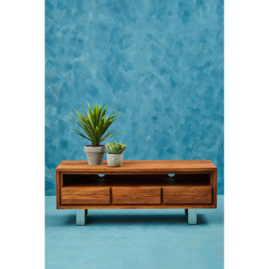 Simla Acacia Three Drawer Media Unit