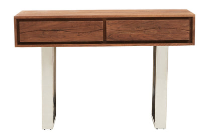 Simla Acacia Wood Two Drawer Console Table