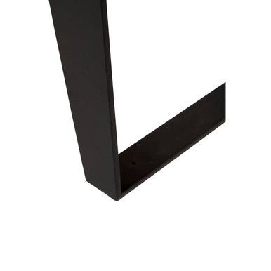 Surax Acacia Wood And Looped Iron Base Coffee Table