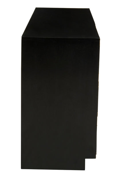 Sarter Seven Drawer Black Mango Wood Chest