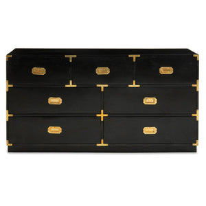 Sarter Black Mango Wood 7 Drawer Chest