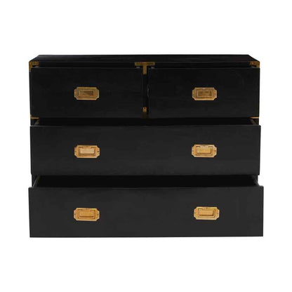 Sarter Four Drawer Black Mango Wood Chest