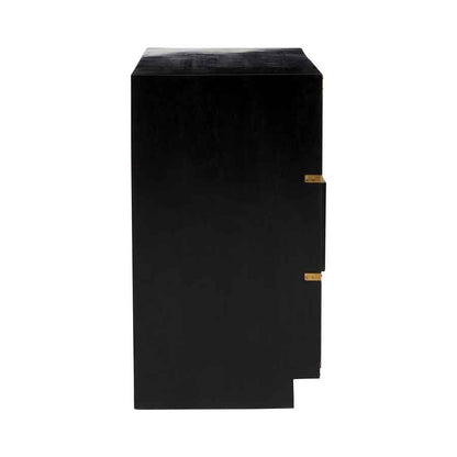 Sarter Four Drawer Black Mango Wood Chest