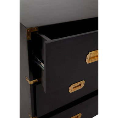 Sarter Four Drawer Black Mango Wood Chest