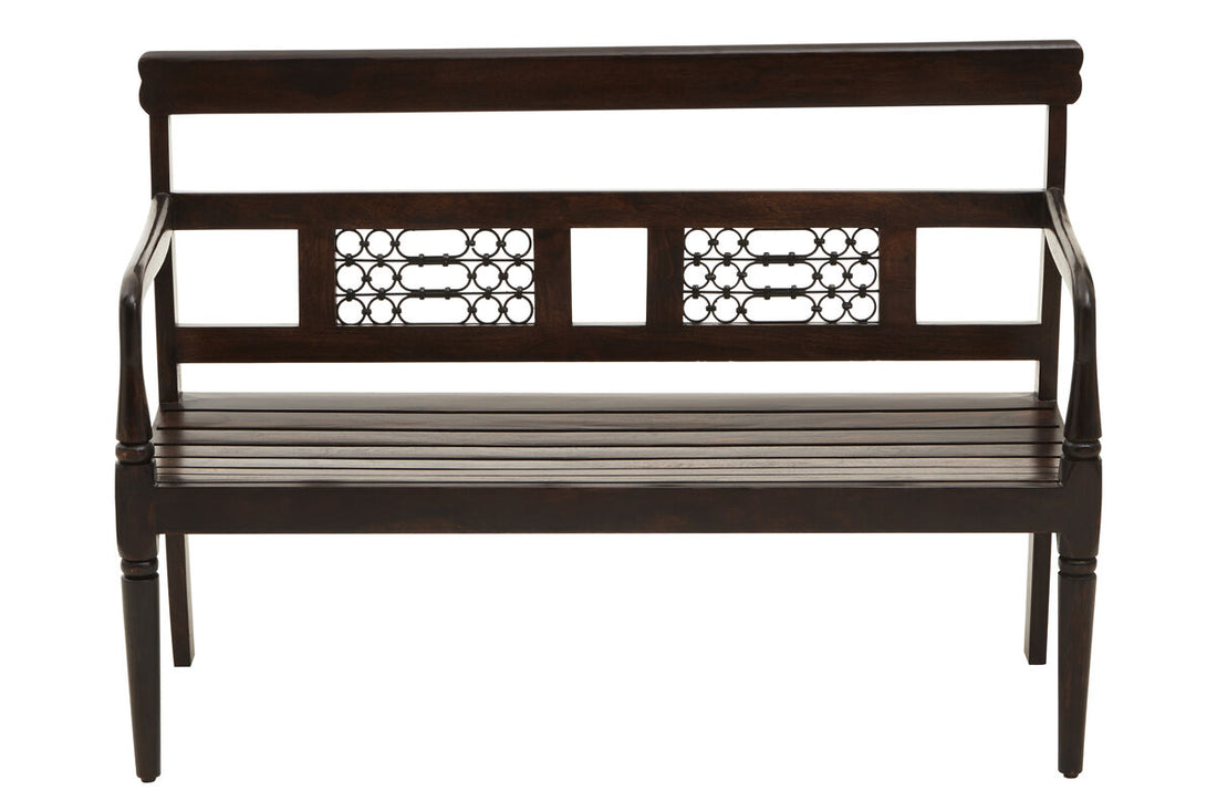 Srina Dark Sheesham Wood Bench