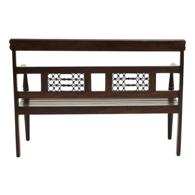 Srina Dark Sheesham Wood Bench - Image 10