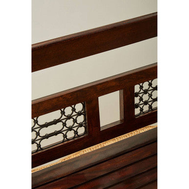 Srina Dark Sheesham Wood Bench - Image 8