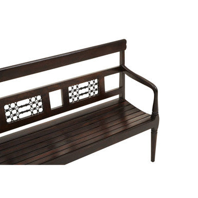 Srina Dark Sheesham Wood Bench - Image 11