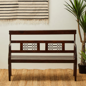 Srina Dark Sheesham Wood Bench