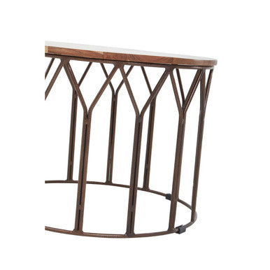 Boho Natural Mango Wood Large Side Table