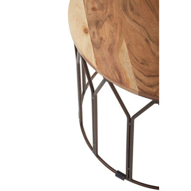 Boho Natural Mango Wood Large Side Table