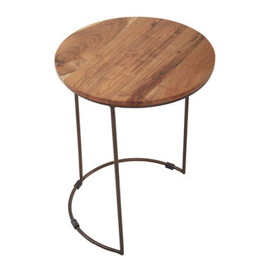 Boho Nest Of Three Natural Acacia Wood Tables