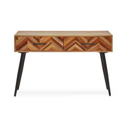 Boho Two Drawer Mango Wood Console Table