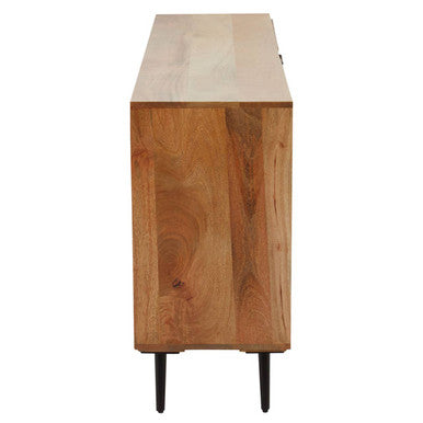 Boho Two Door and Three Drawer Mango Wood Sideboard - Image 5