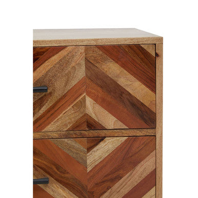 Boho Two Door and Three Drawer Mango Wood Sideboard - Image 10