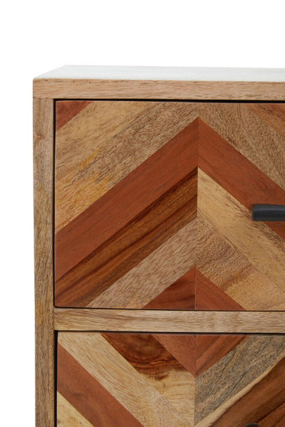 Boho Five Drawer Mango Wood Chest