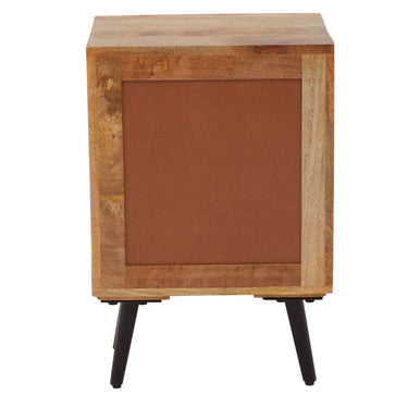 Boho Two Drawer Bedside Table In Mango Wood