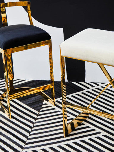 Azalea Black Velvet Bar Stool - Image 7