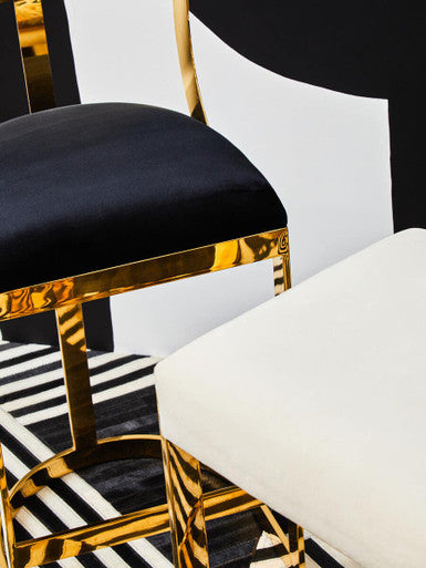 Azalea Black Velvet Bar Stool - Image 9