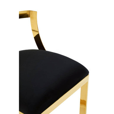Azalea Black Velvet Bar Stool - Image 10