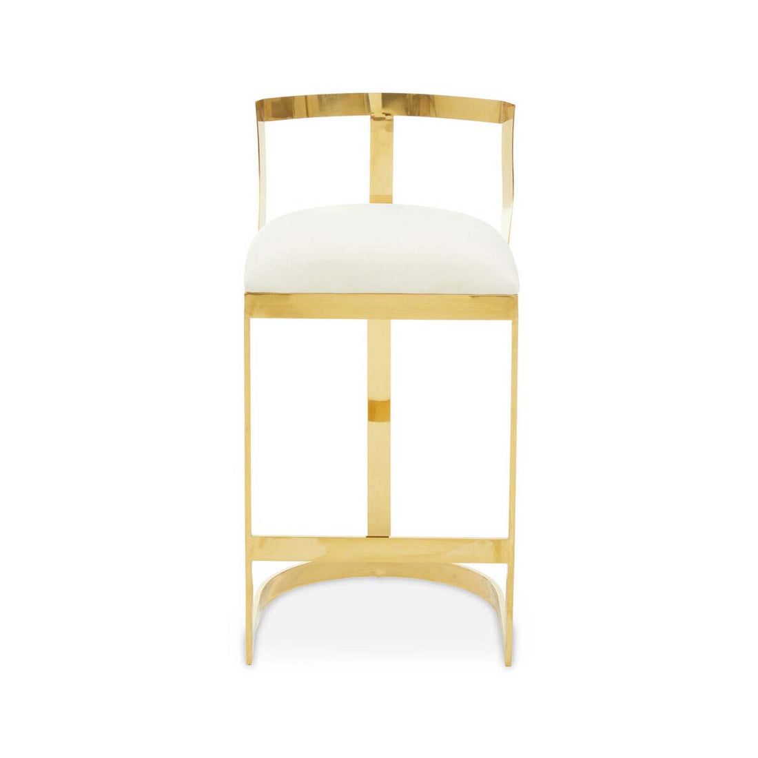 Azalea Ivory Velvet Bar Stool