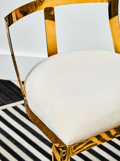 Azalea Ivory Velvet Bar Stool - Image 7