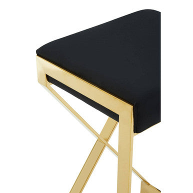 Azalea Black And Gold Finish Bar Stool - Image 7