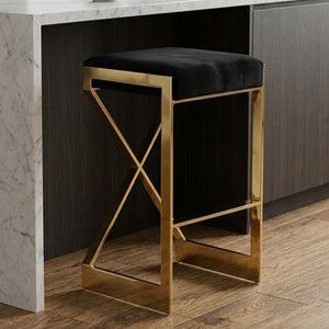 Black and Gold Finish Bar Stool | Azalea