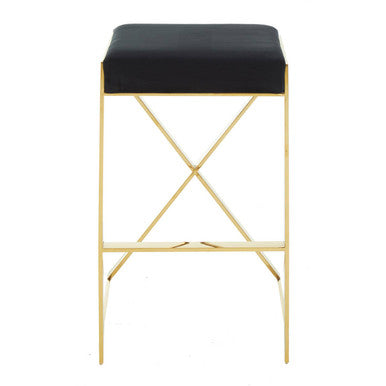 Azalea Black And Gold Finish Bar Stool - Image 9