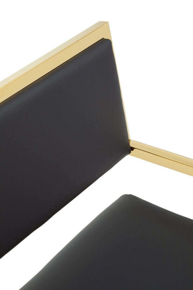 Azalea Black Faux Leather Dining Chair - Image 7